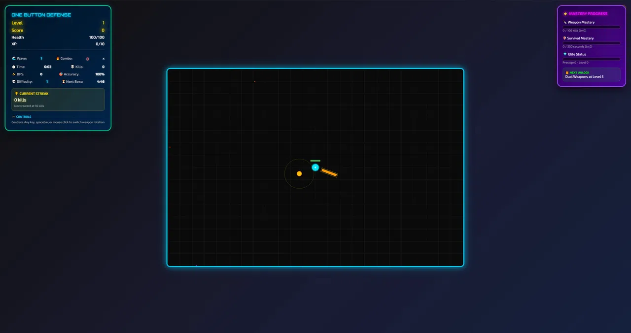 One Button Defense Screenshot 0