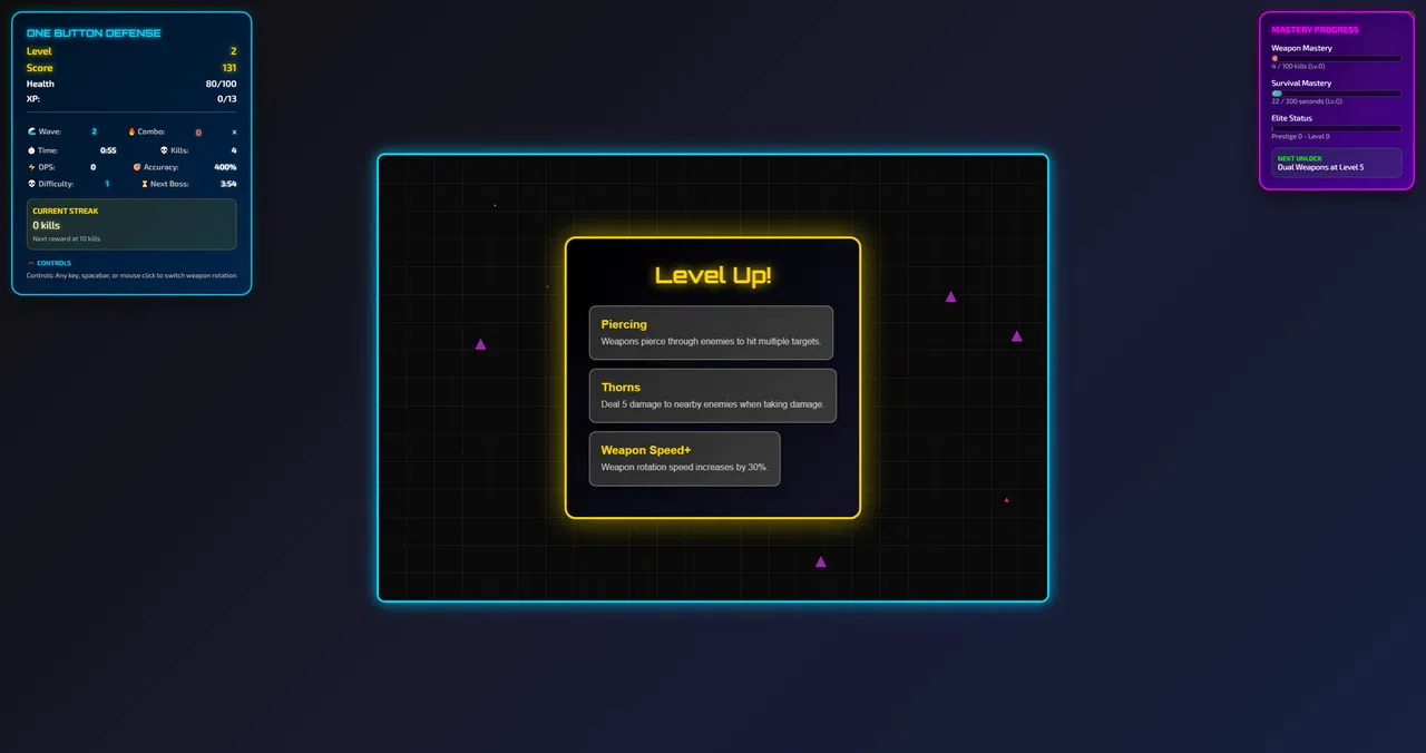 One Button Defense Screenshot 3