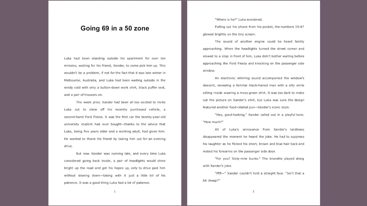 Wrong Number - Going 69 in a 50 zone (ebook) Screenshot 1