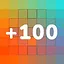 Collect 100 points icon