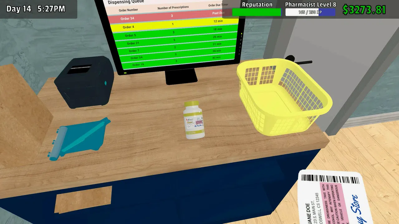 Pharmacy Management Simulator Screenshot 2
