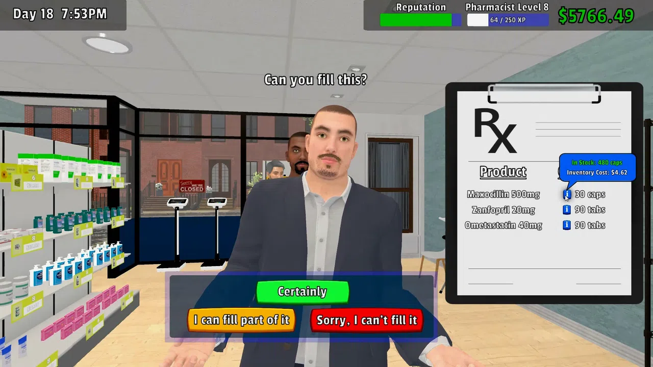Pharmacy Management Simulator Screenshot 3