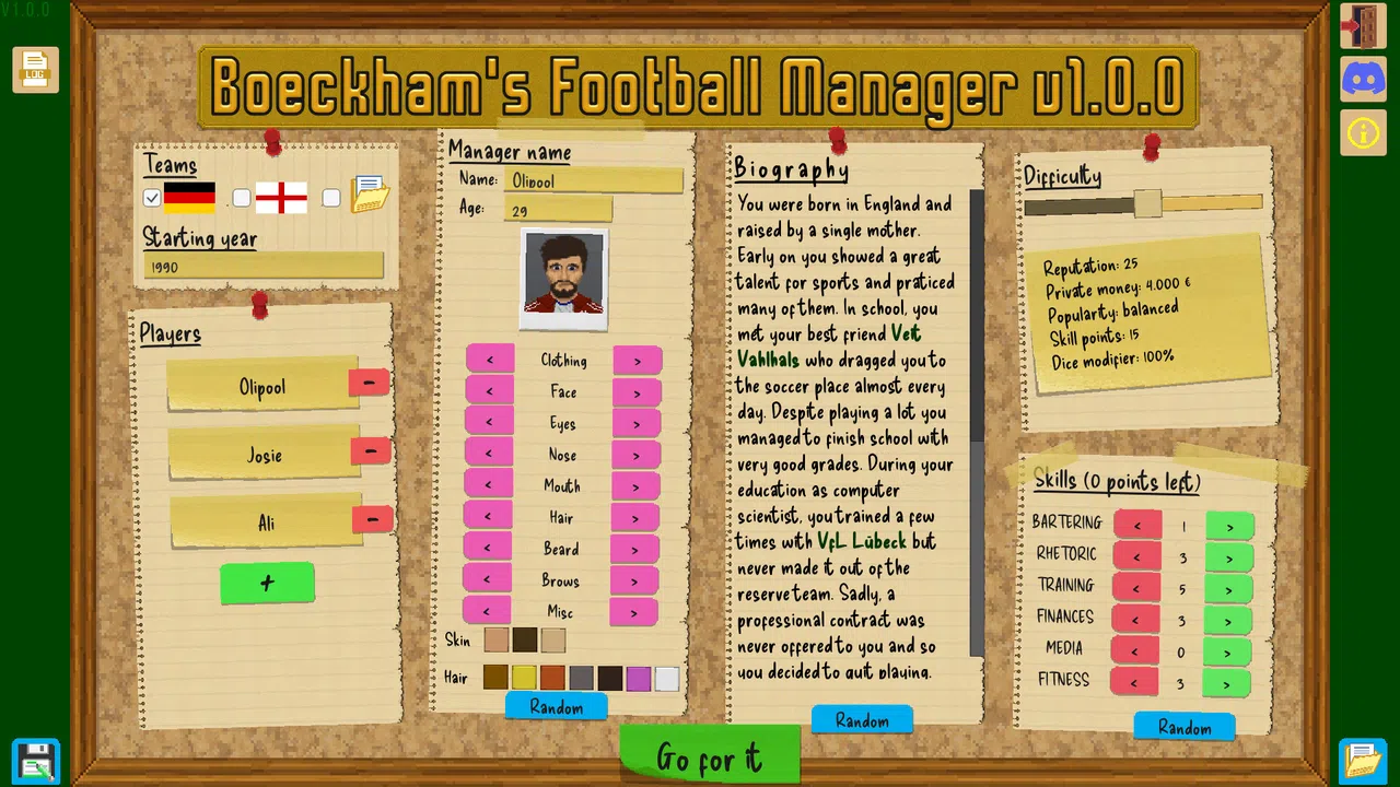 Boeckham's Football Manager Screenshot 0