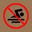 Don't swim icon