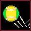 Jumping tennis ball icon