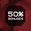 Collect 50% of the bonuses icon