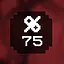 Complete 75% of the levels icon