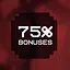 Collect 75% of the bonuses icon