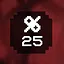 Complete 25% of the levels icon