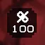 Complete 100% of the levels icon