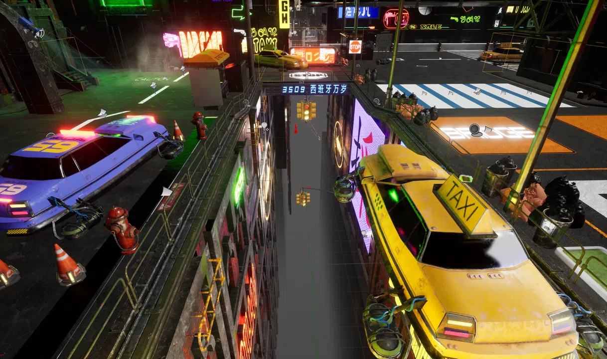 Data Drift: Cyberpunk Shooter Top Down indie action Screenshot 1
