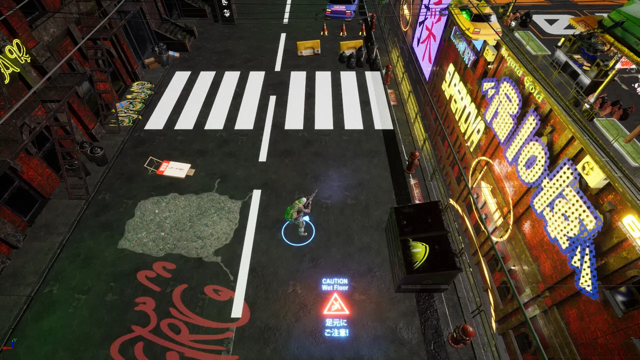 Data Drift: Cyberpunk Shooter Top Down indie action Screenshot 4