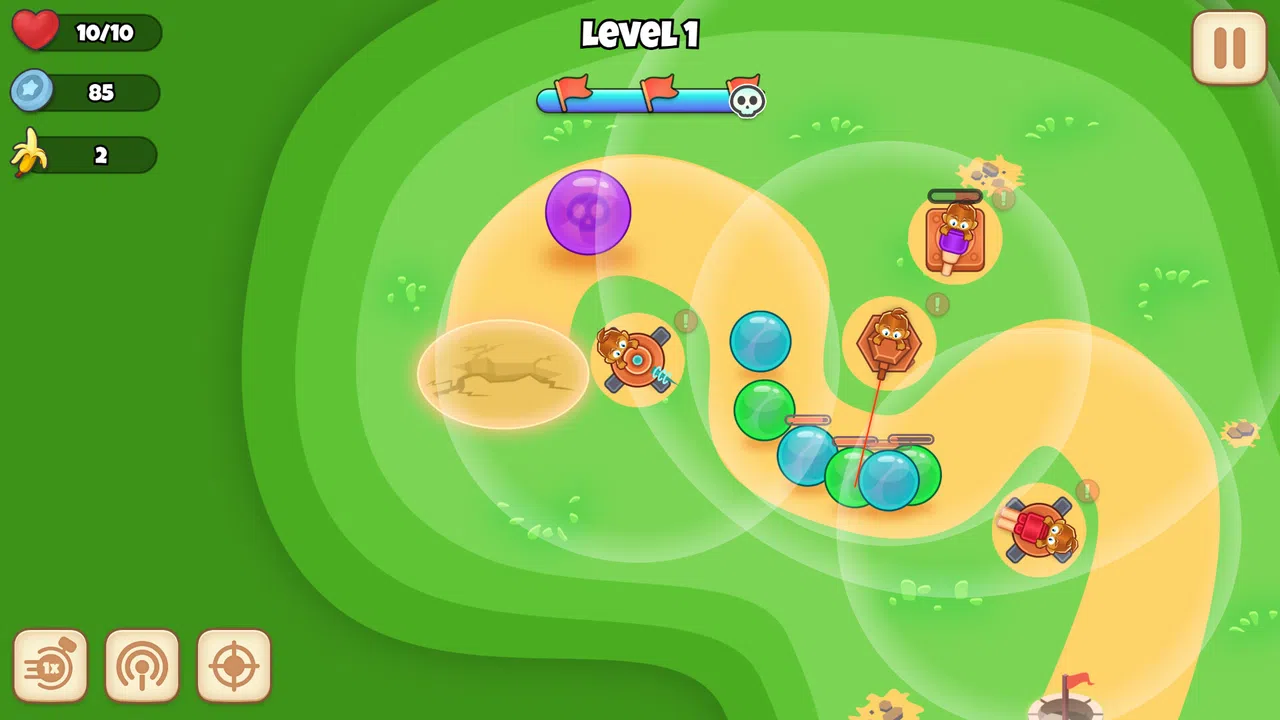 Monkey Bubble Defense Demo Screenshot 1
