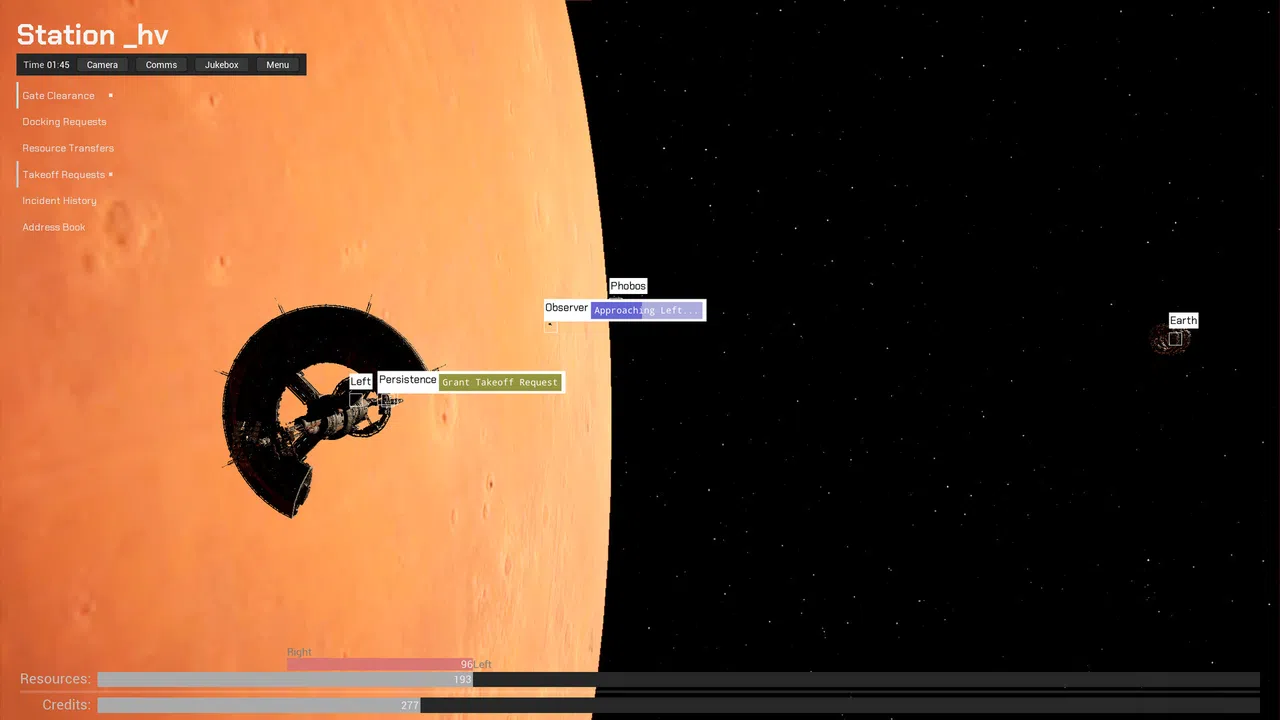 Delos: Space Traffic Control Screenshot 1