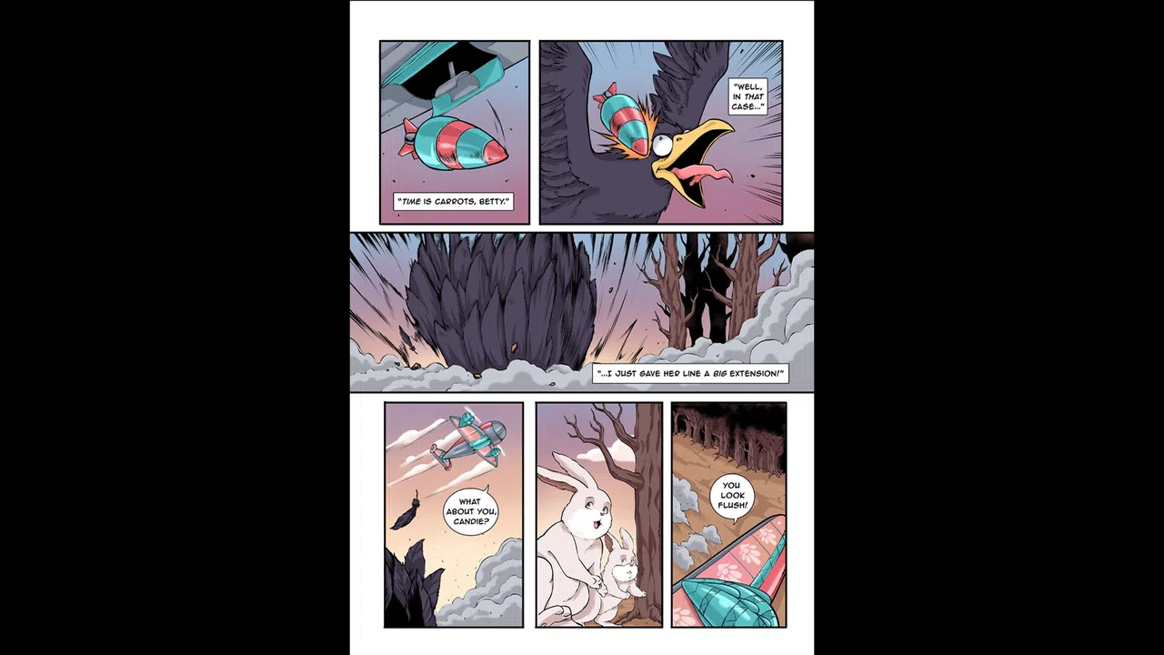 Air Hares: Floppy Flights of Fancy- Digital Comic Book Screenshot 2