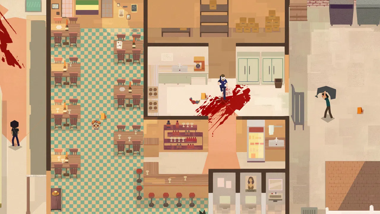 Serial Cleaner: Blood & Confetti Screenshot 2