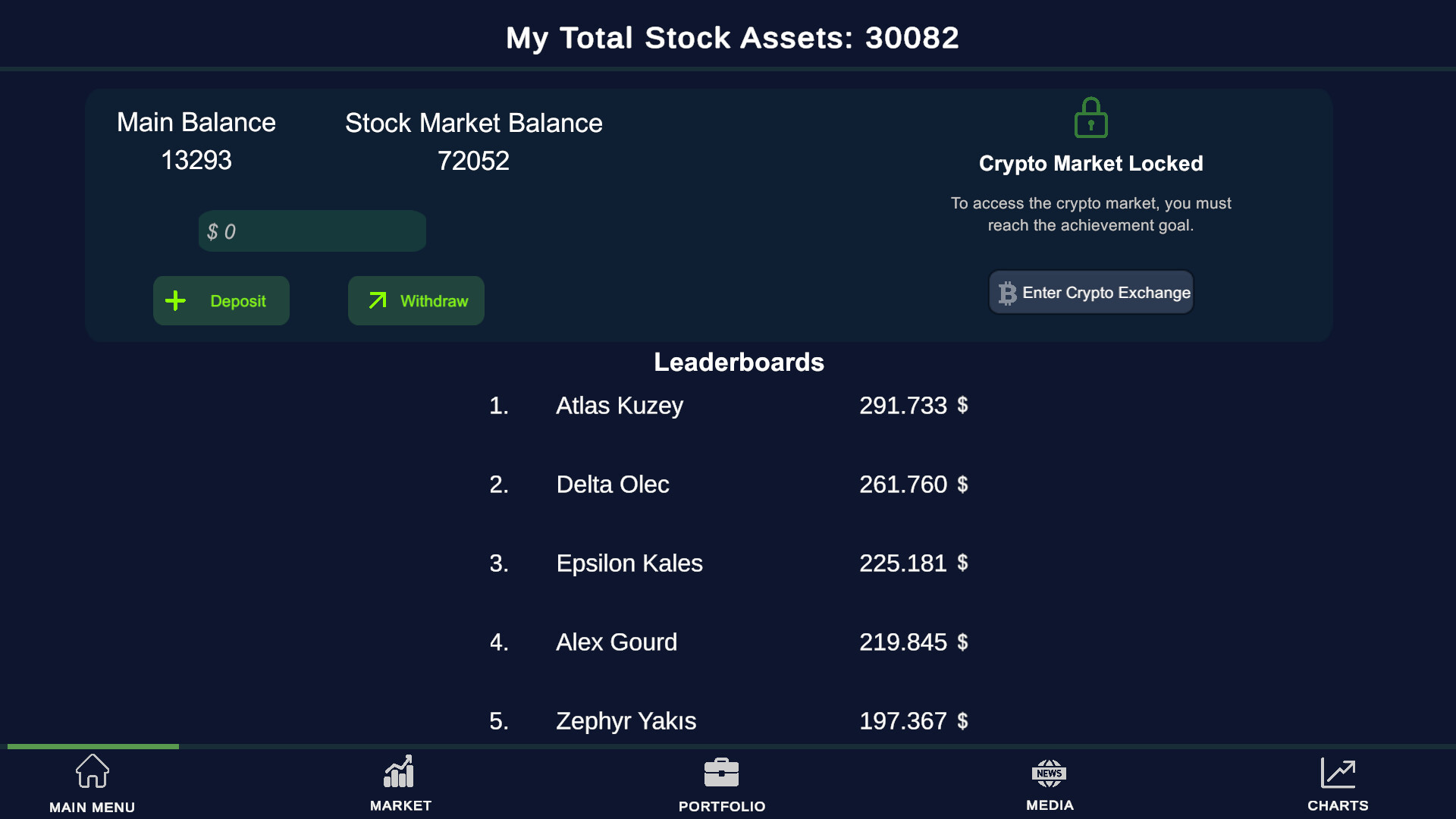 Stock Market Simulator Screenshot 0