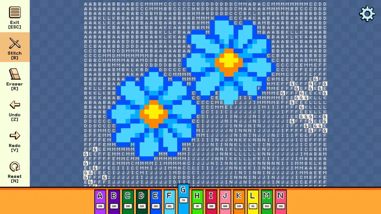 Pixel Cross Stitch - Flowers and Butterflies Pack 3 Screenshot 3