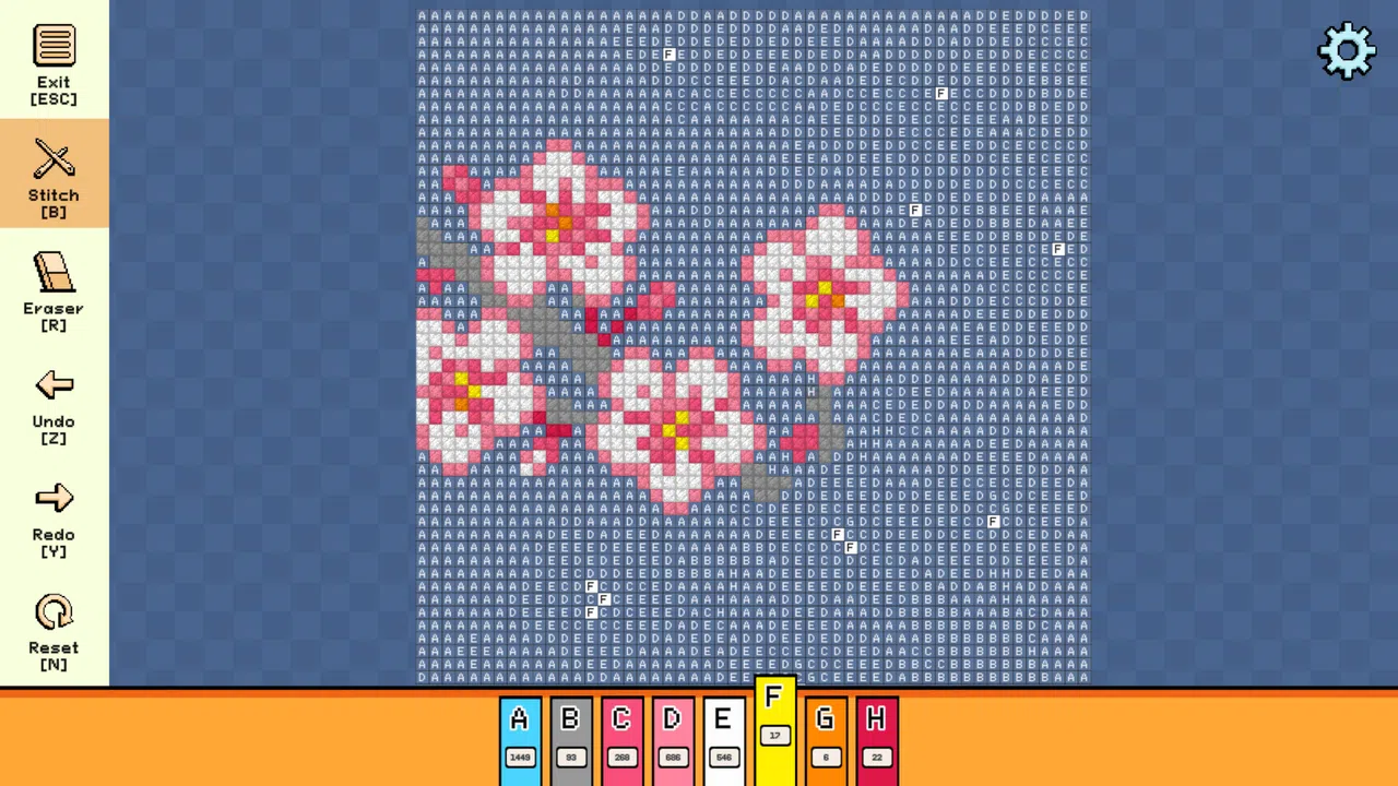 Pixel Cross Stitch - Flowers and Butterflies Pack 3 Screenshot 0