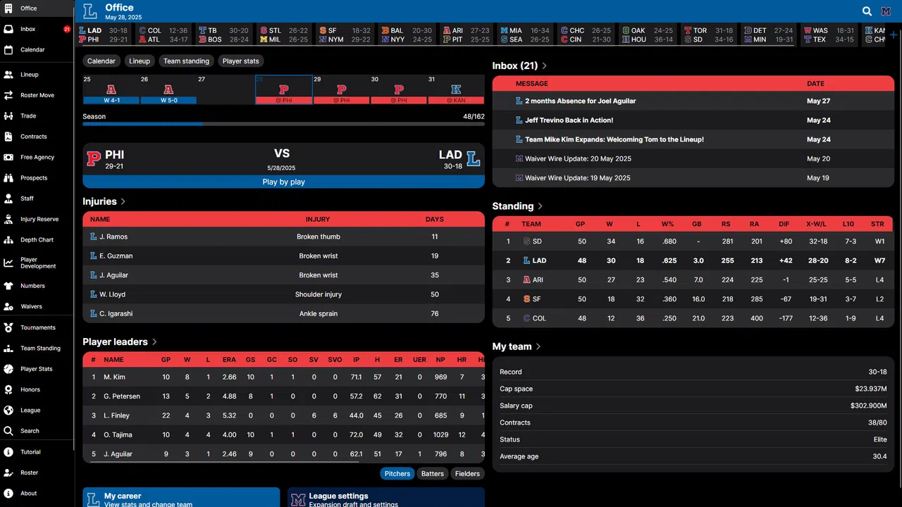 Baseball Legacy Manager 25 Screenshot 0