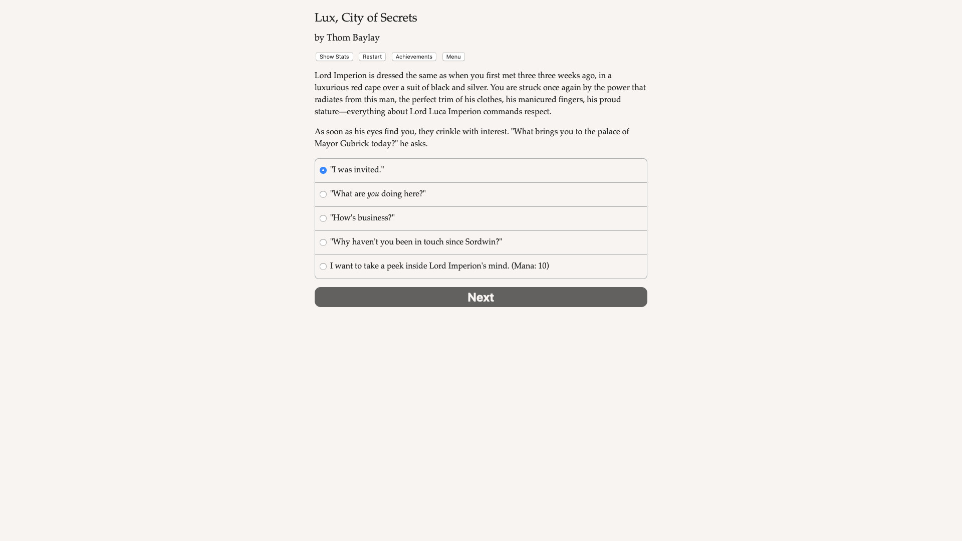 Lux, City of Secrets Screenshot 1