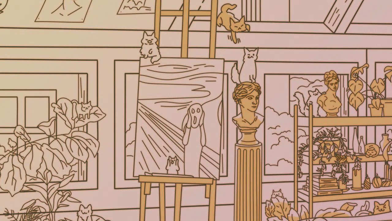 Cats Visiting Cozy Art Studios Screenshot 5