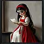 The girl reading a letter icon