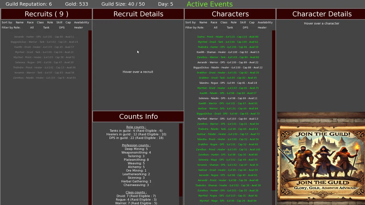 Heroes' Call - A Casual MMO Guild Sim Screenshot 1