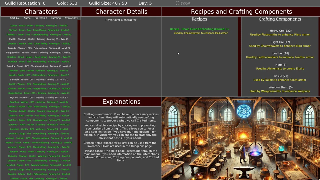 Heroes' Call - A Casual MMO Guild Sim Screenshot 2