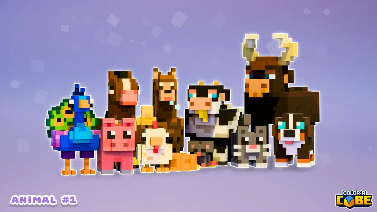 Color-A-Cube - Farm Animal Pack #1 Screenshot 0