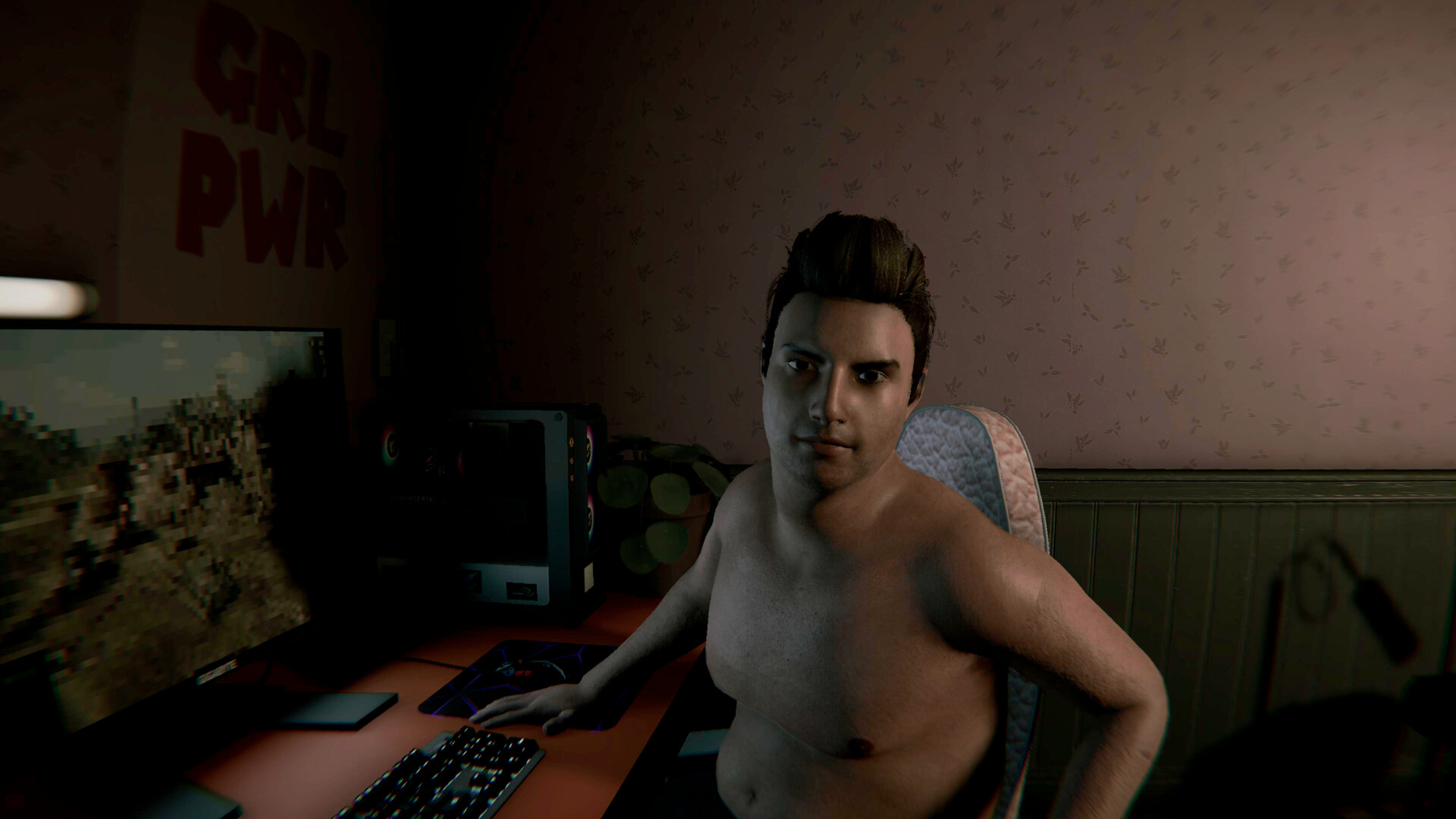 I woke up in the house of a fat man: he's over 30 years old and loves beer and games Screenshot 3