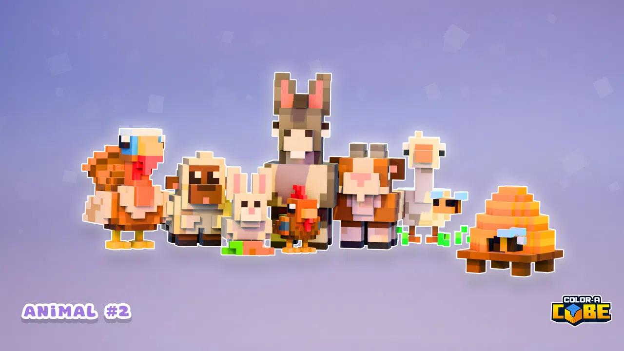 Color-A-Cube - Farm Animal Pack #2 Screenshot 0