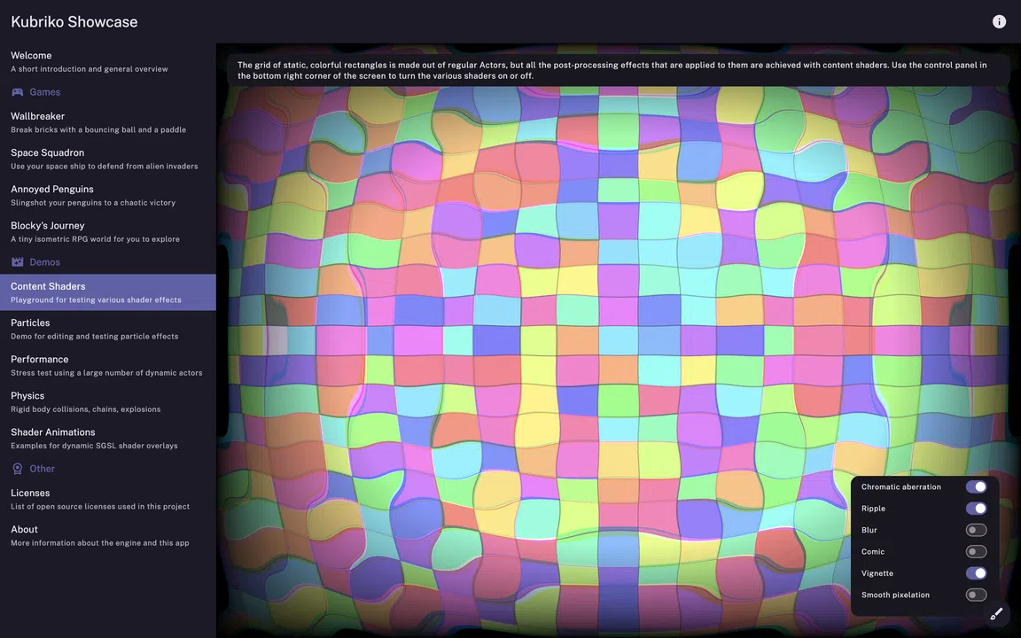 Kubriko Showcase Screenshot 0
