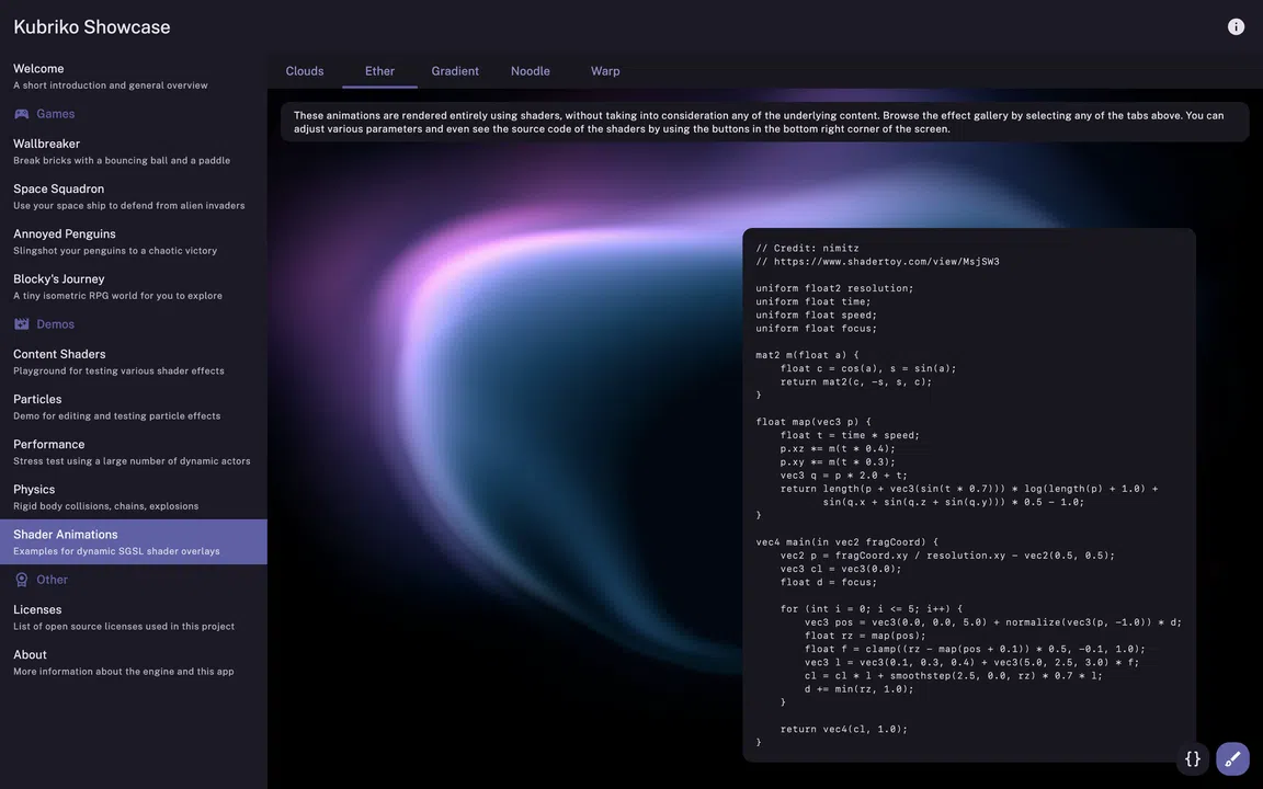 Kubriko Showcase Screenshot 5