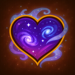 Galaxy of love icon