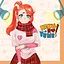 Shy girl icon