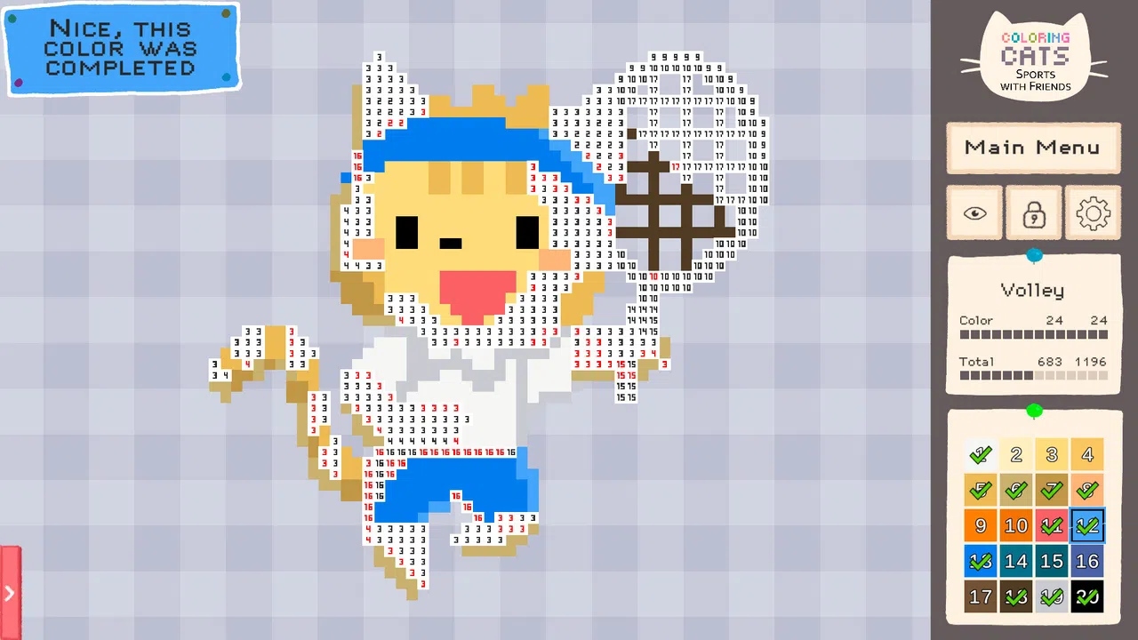 Coloring Cats: Sports With Friends Screenshot 0