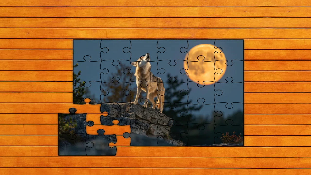 Bear vs. Wolf Jigsaw Puzzle Screenshot 0