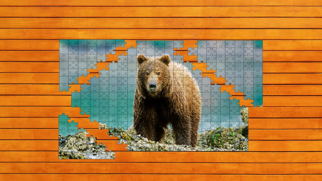 Bear vs. Wolf Jigsaw Puzzle Screenshot 2