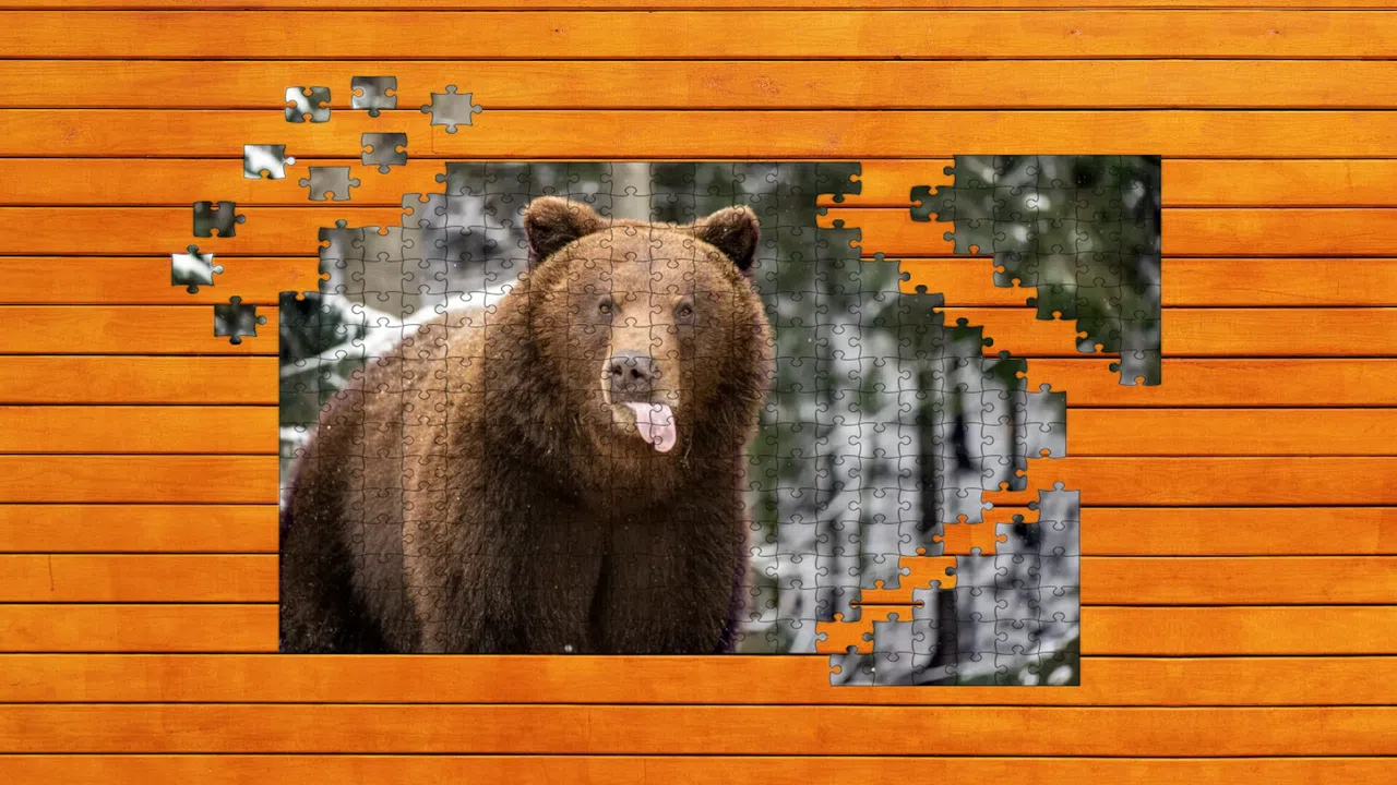 Bear vs. Wolf Jigsaw Puzzle Screenshot 1
