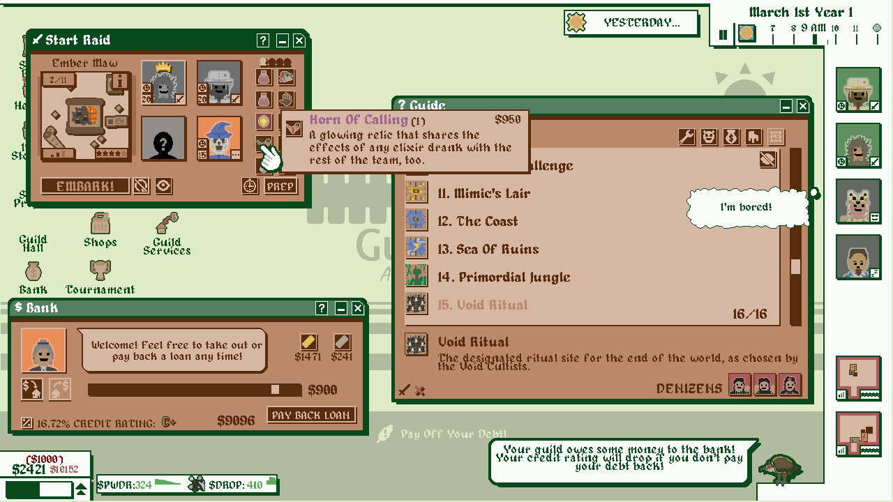 Heroes For Hire - Guild Micromanagement Simulator Screenshot 3
