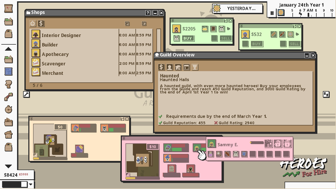 Heroes For Hire - Guild Micromanagement Simulator Screenshot 5