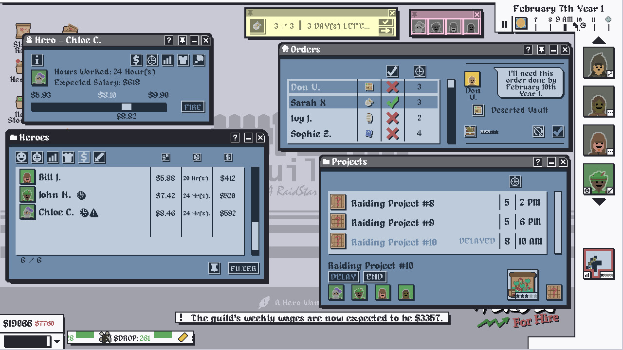 Heroes For Hire - Guild Micromanagement Simulator Screenshot 4