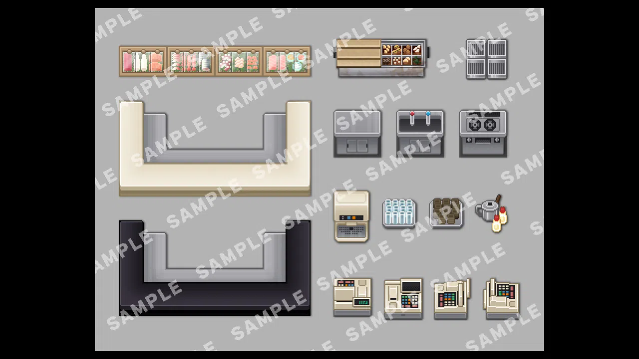 RPG Maker MV - SERIALGAMES LivingGoodCity TILESET Japanese Restaurant SET Screenshot 8