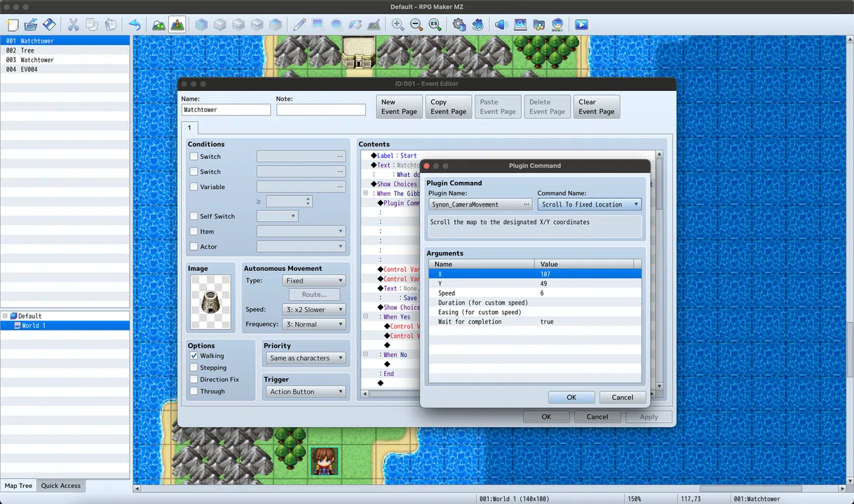 RPG Maker MV - CAMERA MOVEMENT PLUGIN Screenshot 1