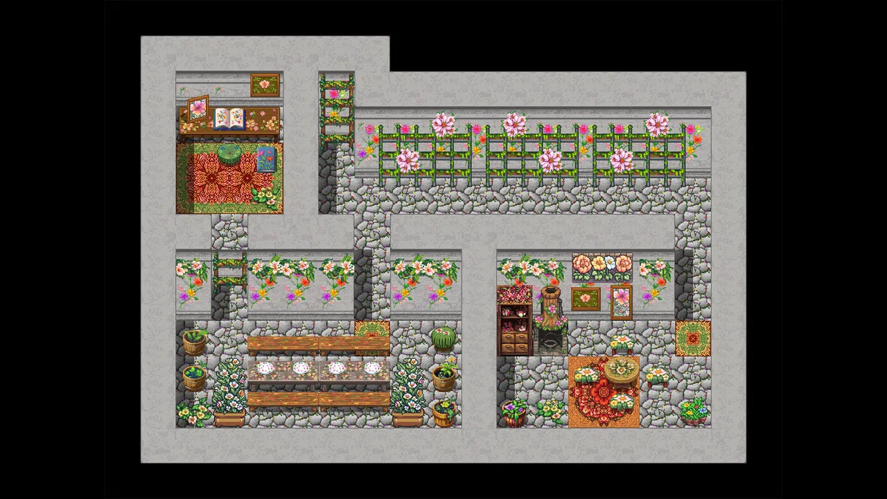 RPG Maker MZ - Emberatix Floral Theme Tileset Screenshot 1