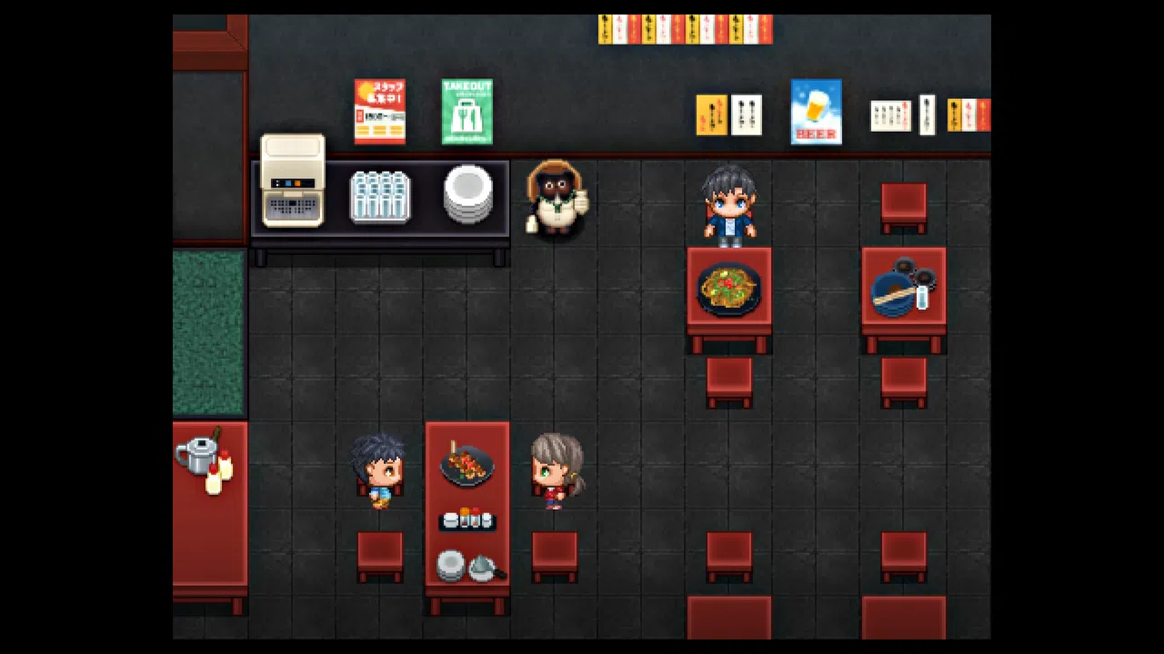 RPG Maker MZ - SERIALGAMES LivingGoodCity TILESET Japanese Restaurant SET Screenshot 1