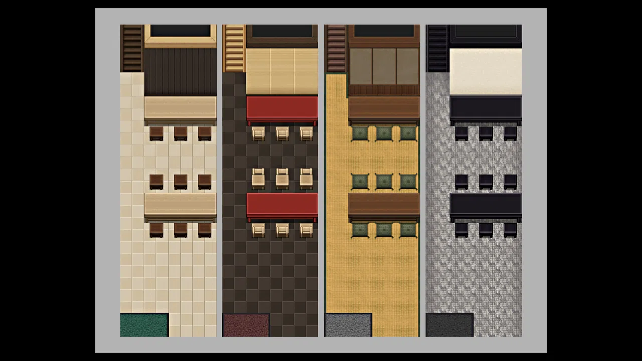 RPG Maker MZ - SERIALGAMES LivingGoodCity TILESET Japanese Restaurant SET Screenshot 7