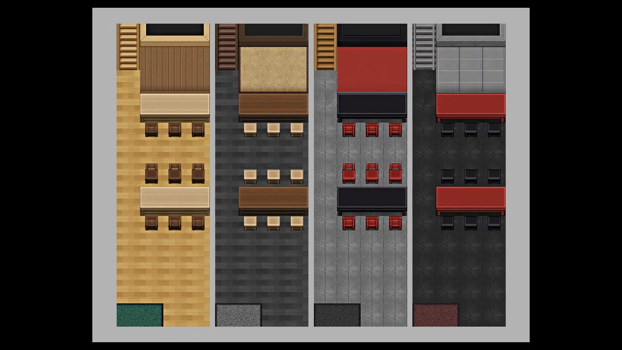RPG Maker MZ - SERIALGAMES LivingGoodCity TILESET Japanese Restaurant SET Screenshot 6