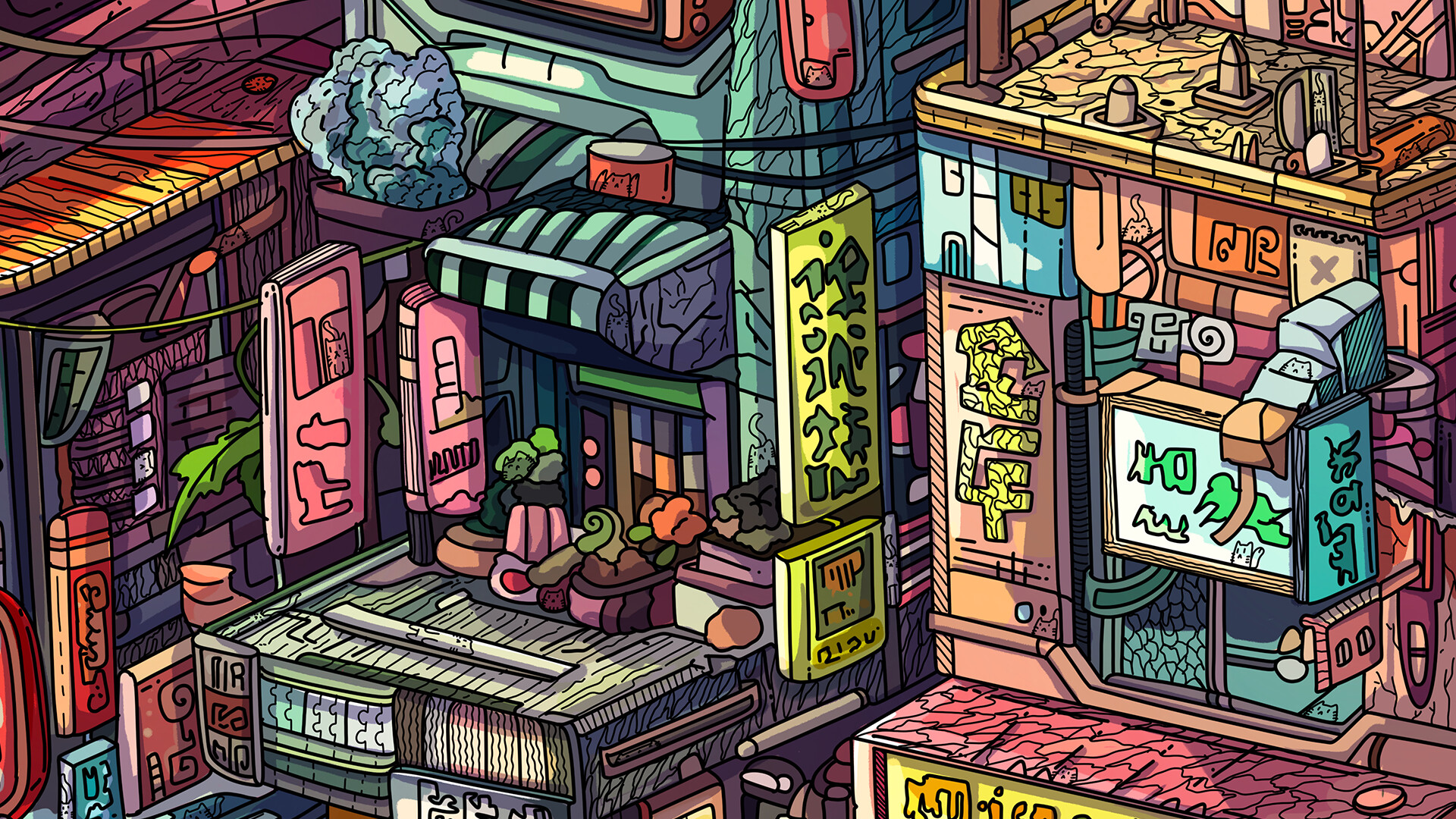 100 Cyberpunk Cats Screenshot 1